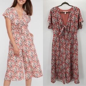 Anthropologie Hutch Morgan Floral Cropped Wide Leg Jumpsuit Size XL Pockets!